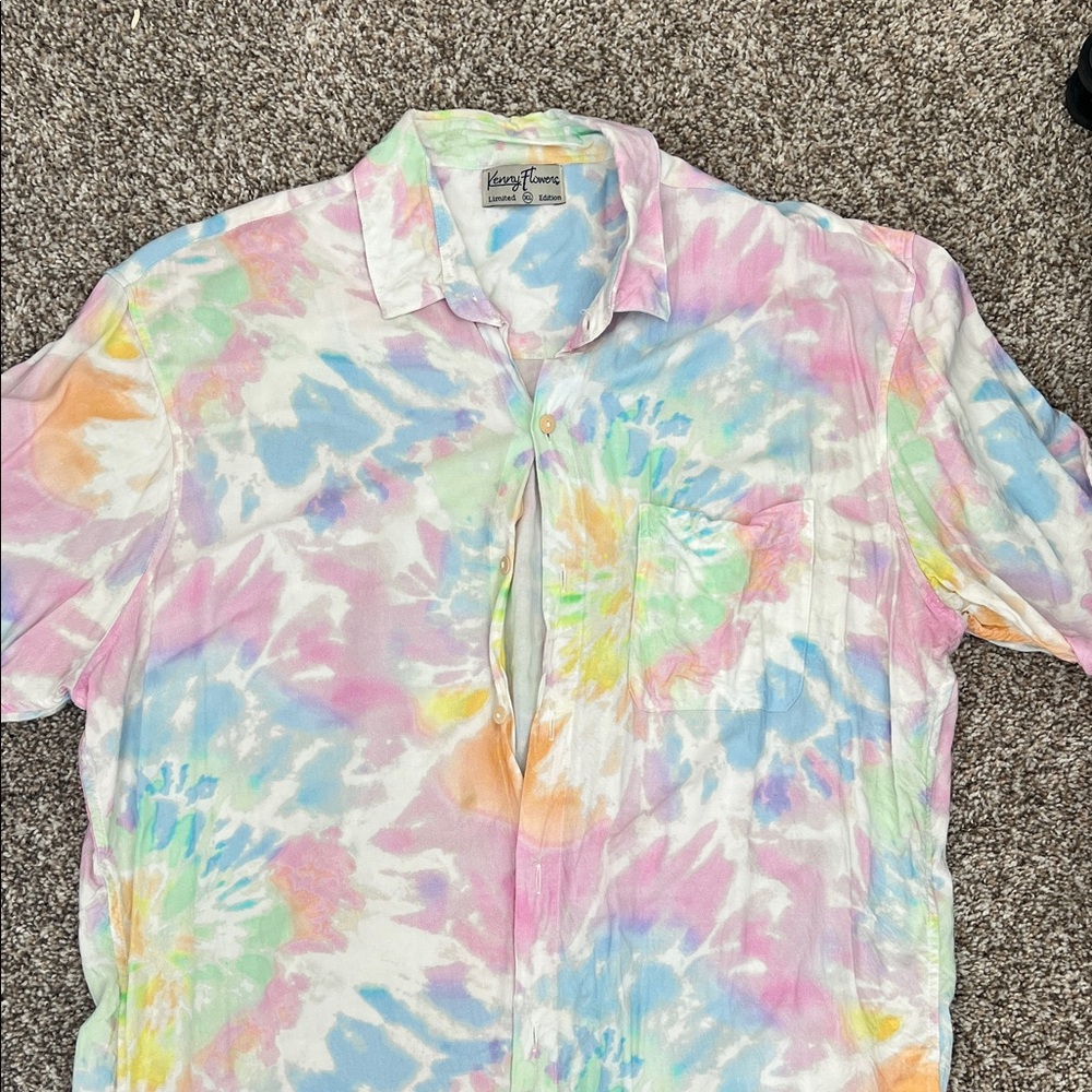 Kenny Flowers Pastel Tie-Dye Men's Shirt